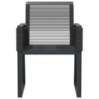 vidaXL Gartenstühle 2 Stk. Schwarz Poly Rattan