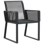 vidaXL Gartenstühle 4 Stk. Schwarz Poly Rattan
