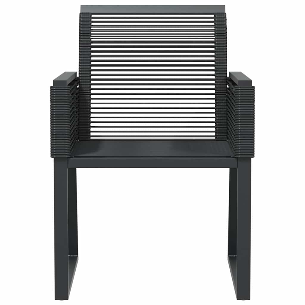 vidaXL Gartenstühle 4 Stk. Schwarz Poly Rattan