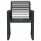 vidaXL Gartenstühle 4 Stk. Schwarz Poly Rattan
