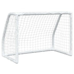 vidaXL Fußballtore für Kinder 2 Stk. mit Ball Weiß 64x35x48 cm Metall