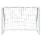 vidaXL Fußballtore für Kinder 2 Stk. mit Ball Weiß 64x35x48 cm Metall