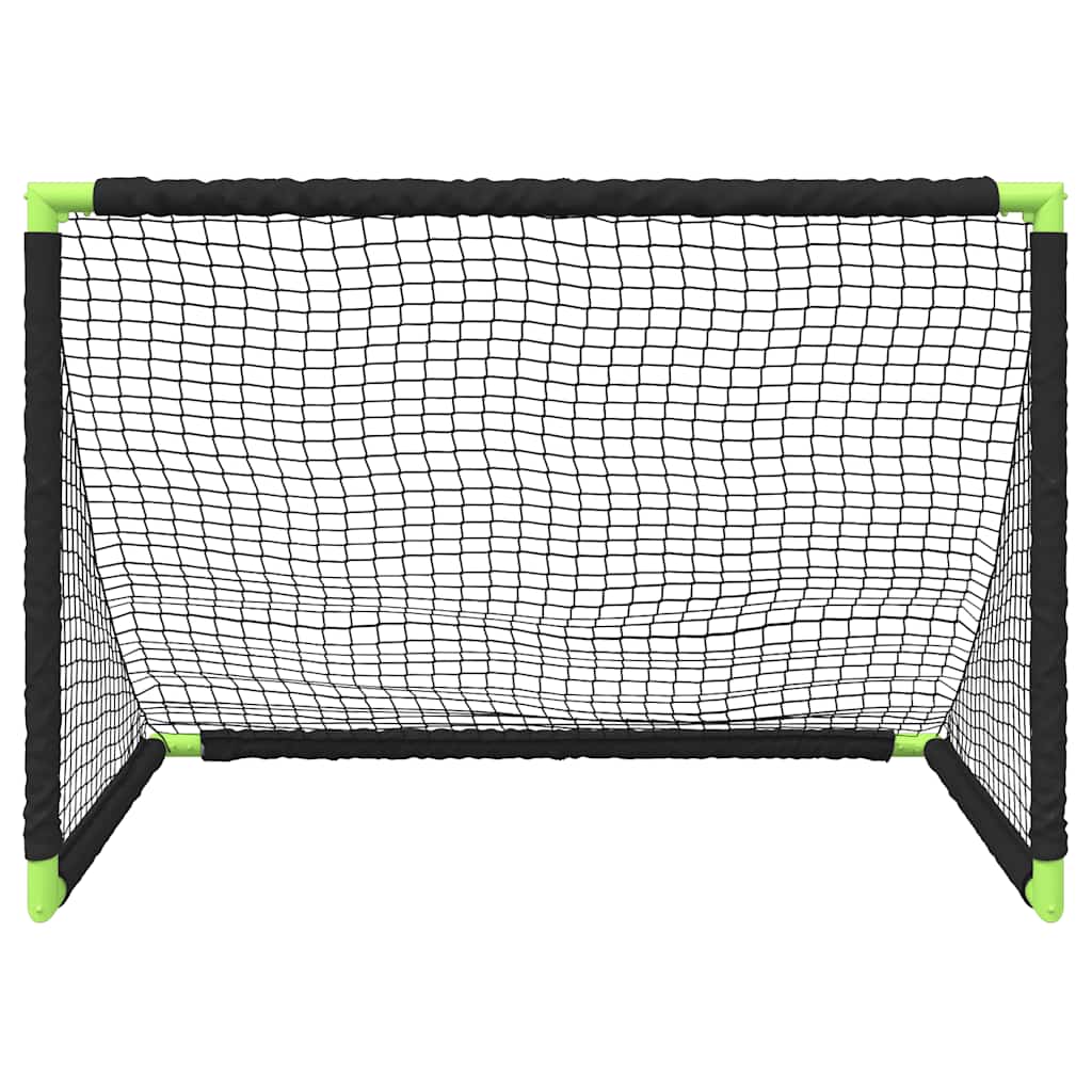 vidaXL Fußballtor für Kinder Klappbar Schwarz 90x64x64 cm