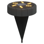 vidaXL Solar-Bodenleuchten mit Erdspieß 12 Stk. Warmweiß