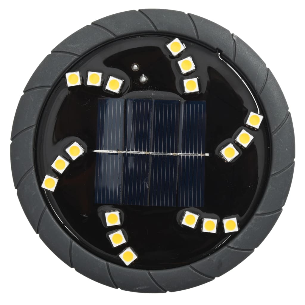 vidaXL Solar-Bodenleuchten mit Erdspieß 12 Stk. Warmweiß