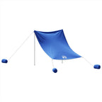 vidaXL Strand-Schattenzelt mit Sandsäcken Blau 214x236 cm
