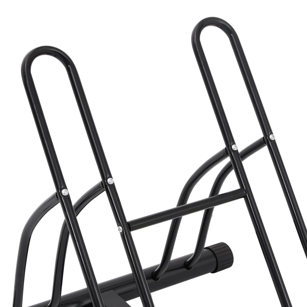 vidaXL Fahrradständer für 2 Fahrräder Freistehend Stahl