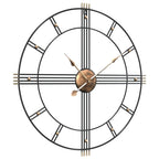 vidaXL Wanduhr Schwarz Ø60 cm Eisen