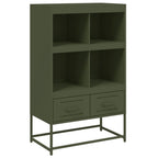 vidaXL Highboard Olivgrün 68,5x39x111,5 cm Kaltgewalzter Stahl