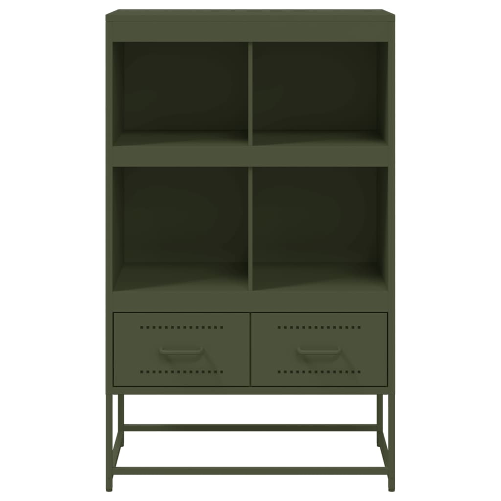 vidaXL Highboard Olivgrün 68,5x39x111,5 cm Kaltgewalzter Stahl