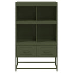 vidaXL Highboard Olivgrün 68,5x39x111,5 cm Kaltgewalzter Stahl