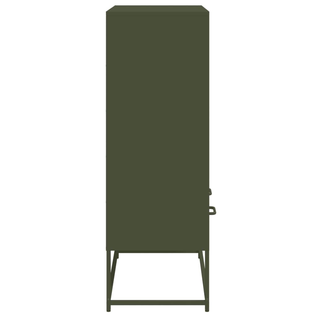 vidaXL Highboard Olivgrün 68,5x39x111,5 cm Kaltgewalzter Stahl