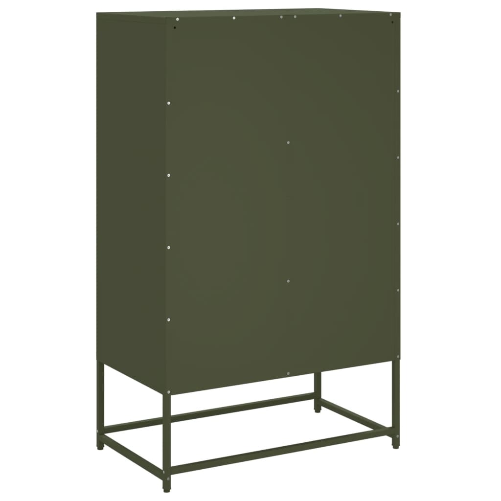 vidaXL Highboard Olivgrün 68,5x39x111,5 cm Kaltgewalzter Stahl
