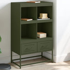 vidaXL Highboard Olivgrün 68,5x39x111,5 cm Kaltgewalzter Stahl