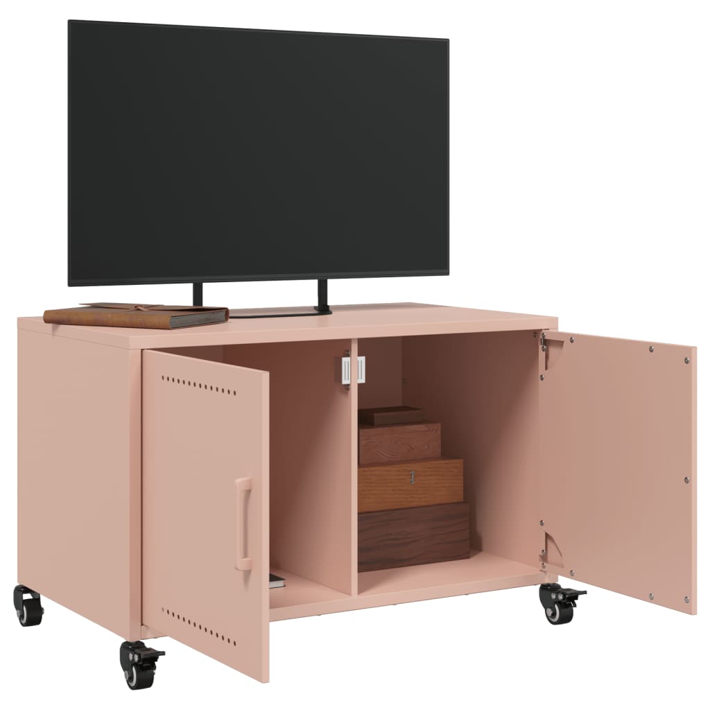 vidaXL TV-Schrank Rosa 68x39x43,5 cm Kaltgewalzter Stahl