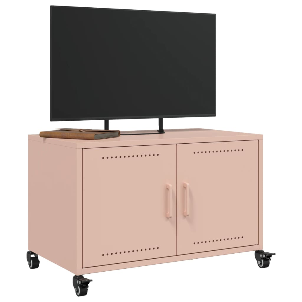 vidaXL TV-Schrank Rosa 68x39x43,5 cm Kaltgewalzter Stahl