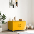 vidaXL Couchtisch Senfgelb 68x50x43,5 cm Kaltgewalzter Stahl