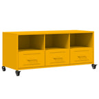 vidaXL TV-Schrank Senfgelb 100,5x39x43,5 cm Kaltgewalzter Stahl