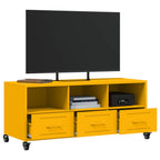 vidaXL TV-Schrank Senfgelb 100,5x39x43,5 cm Kaltgewalzter Stahl