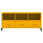 vidaXL TV-Schrank Senfgelb 100,5x39x43,5 cm Kaltgewalzter Stahl