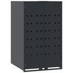 vidaXL Mülltonnenbox für Einzeltonne Anthrazit 69x79x117 cm Stahl