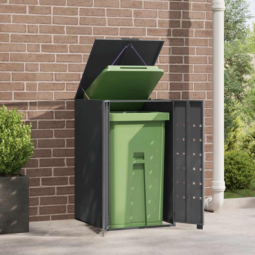 vidaXL Mülltonnenbox für Einzeltonne Anthrazit 69x79x117 cm Stahl