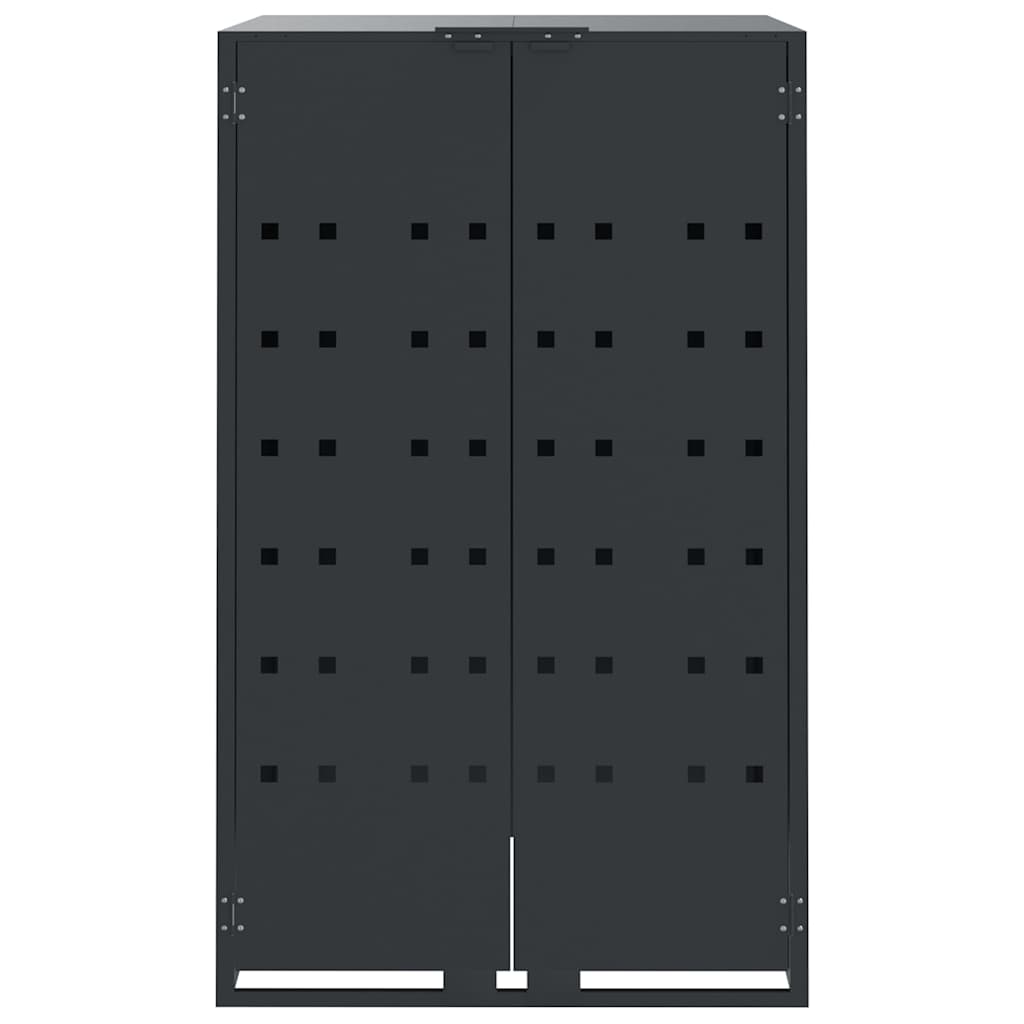 vidaXL Mülltonnenbox für Einzeltonne Anthrazit 69x79x117 cm Stahl