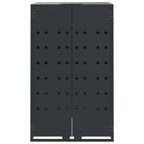 vidaXL Mülltonnenbox für Einzeltonne Anthrazit 69x79x117 cm Stahl