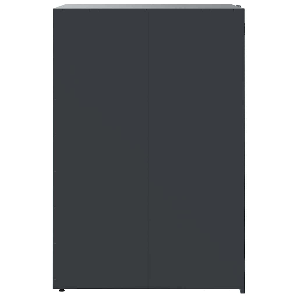 vidaXL Mülltonnenbox für Einzeltonne Anthrazit 69x79x117 cm Stahl