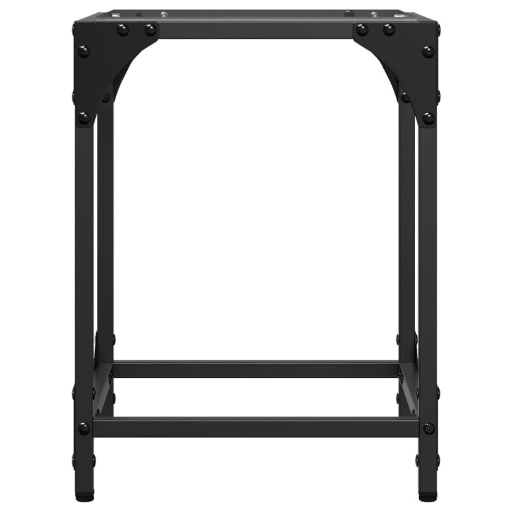 vidaXL Couchtische mit Glasplatte 2 Stk. Transparent 30x30x40 cm Stahl