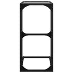 vidaXL Beistelltisch mit Glasplatte Transparent 40x30x61,5 cm Stahl