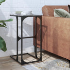 vidaXL Beistelltisch mit Glasplatte Transparent 40x30x61,5 cm Stahl