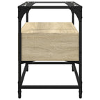 vidaXL TV-Schrank mit Glasplatte Sonoma-Eiche 60x35x51cm Holzwerkstoff