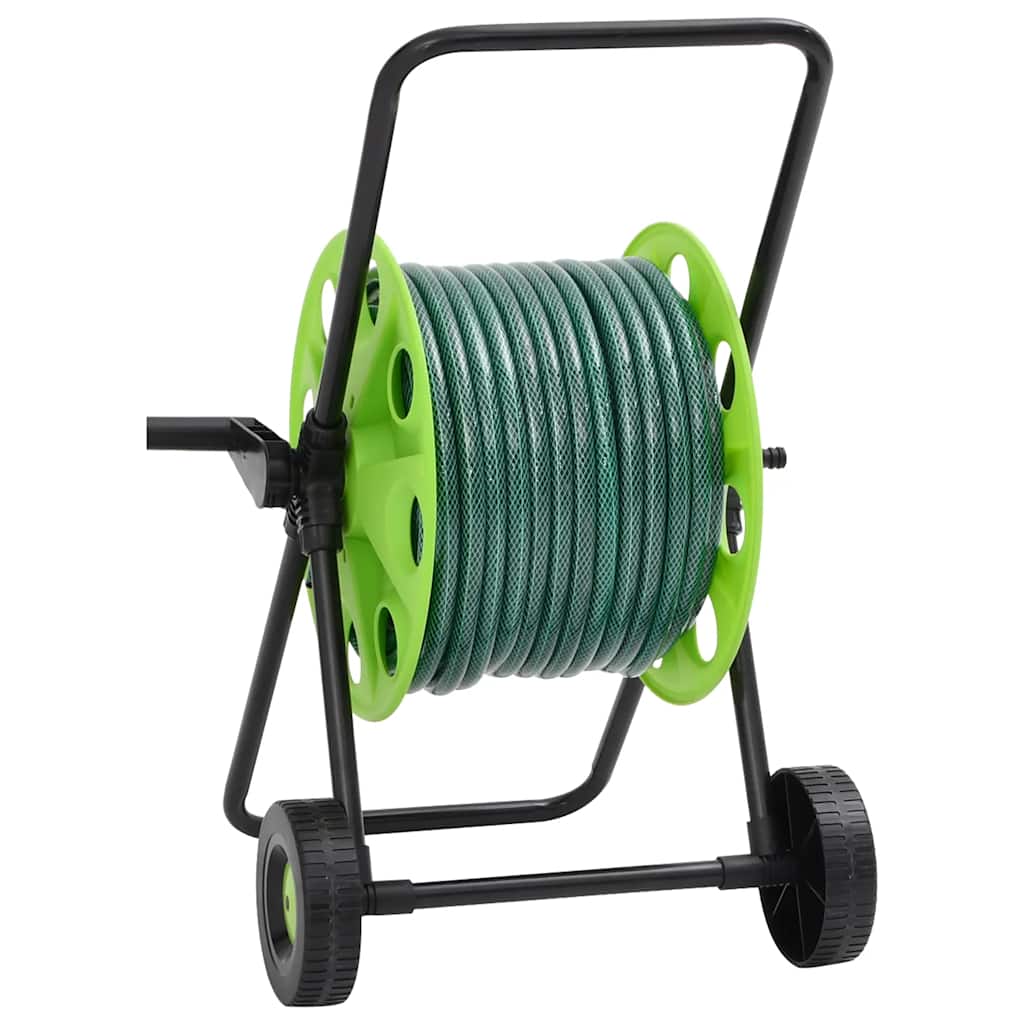 vidaXL Schlauchwagen mit Schlauchanschluss-Set 0,75" 20 m PVC Grün