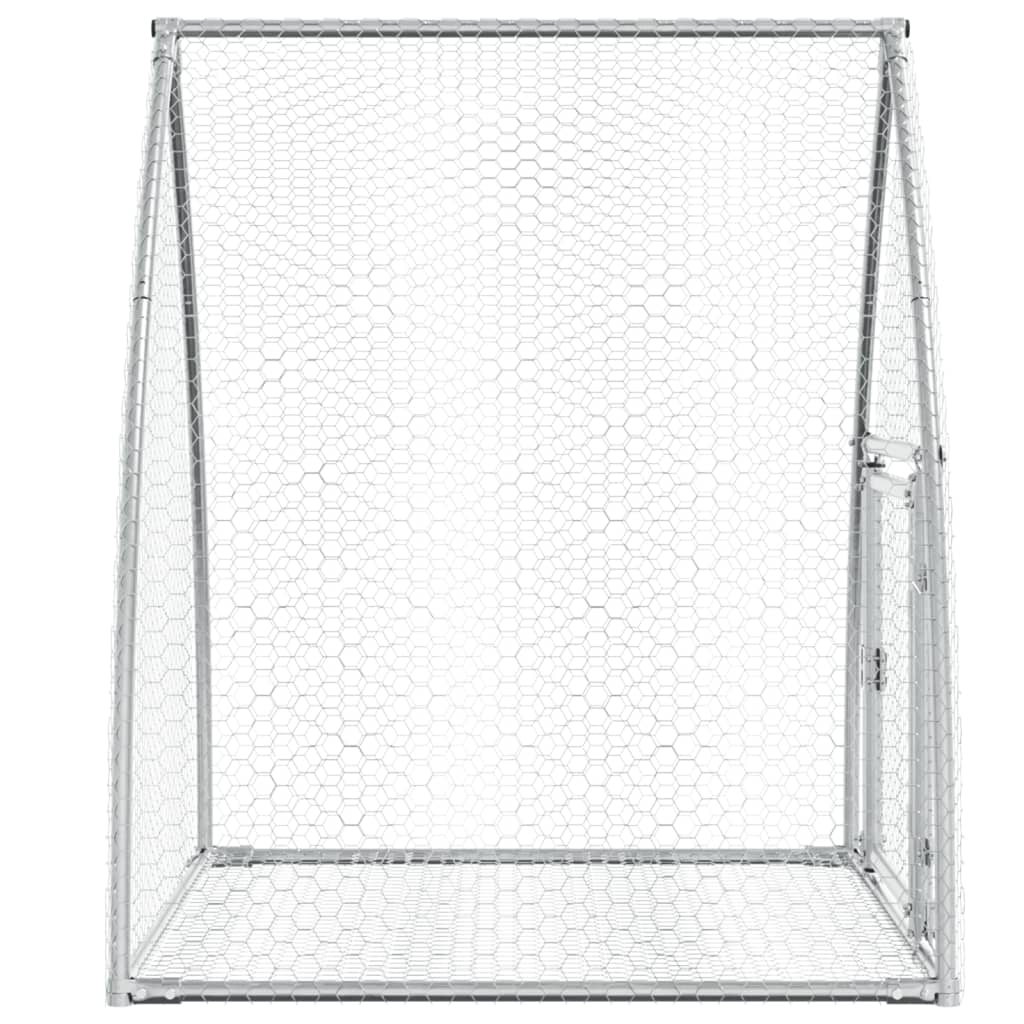 vidaXL Hasenstall Silbern 105x100x120 cm Verzinkter Stahl