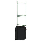 vidaXL Tomatenkäfige mit Pflanzsäcken 4 Stk. 116 cm Stahl und PP