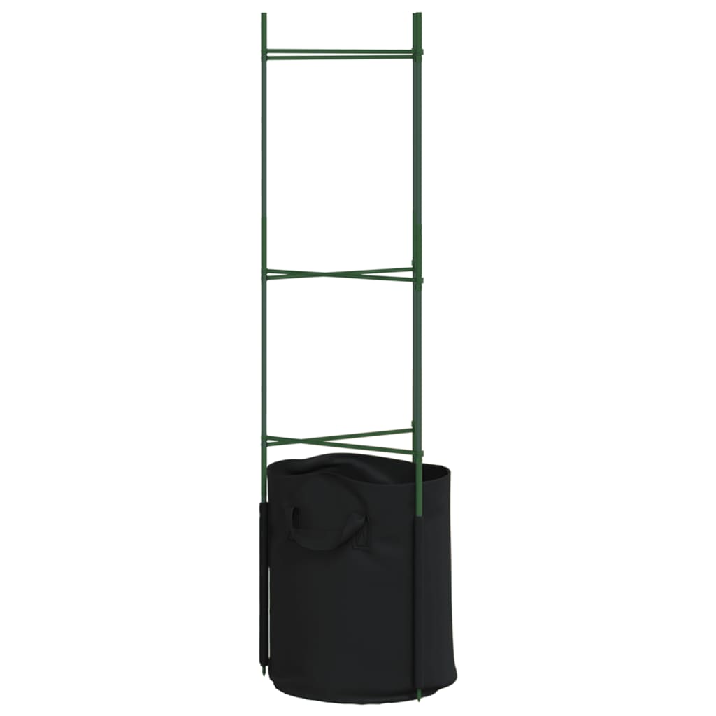 vidaXL Tomatenkäfige mit Pflanzsäcken 4 Stk. 116 cm Stahl und PP