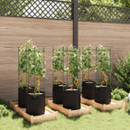 vidaXL Tomatenkäfige mit Pflanzsäcken 6 Stk. 116 cm Stahl und PP