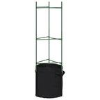 vidaXL Tomatenkäfige mit Pflanzsäcken 6 Stk. 116 cm Stahl und PP