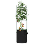vidaXL Tomatenkäfige mit Pflanzsäcken 6 Stk. 116 cm Stahl und PP