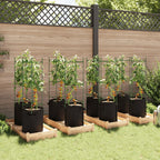 vidaXL Tomatenkäfige mit Pflanzsäcken 8 Stk. 116 cm Stahl und PP