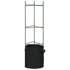 vidaXL Tomatenkäfige mit Pflanzsäcken 8 Stk. 116 cm Stahl und PP