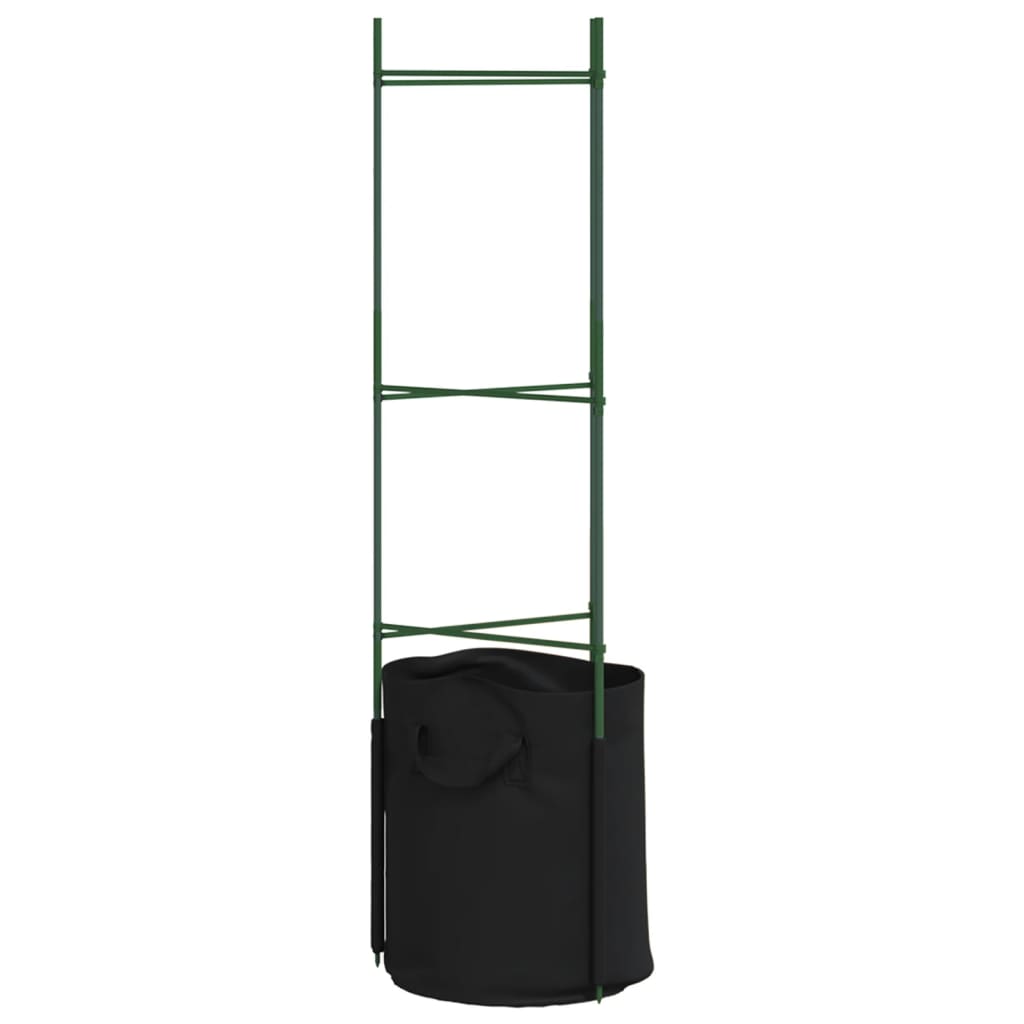 vidaXL Tomatenkäfige mit Pflanzsäcken 8 Stk. 116 cm Stahl und PP