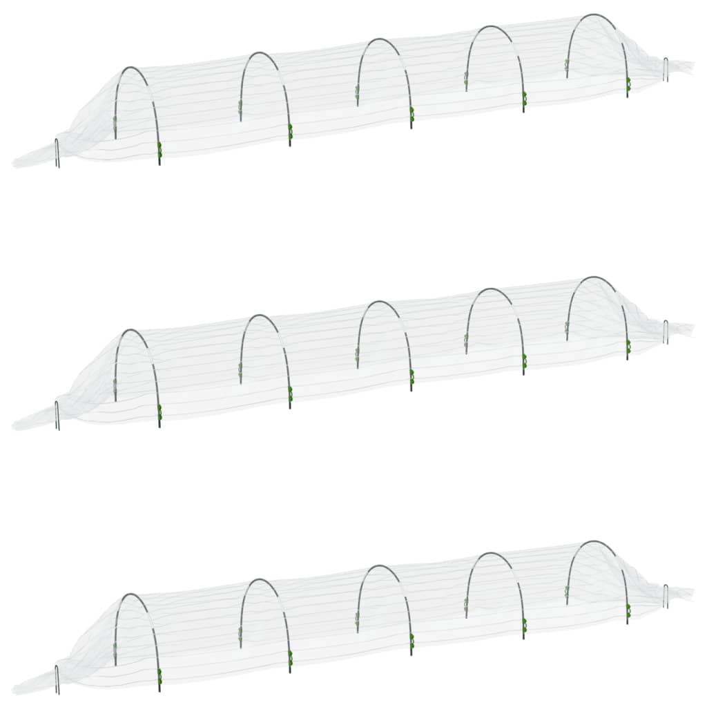 vidaXL Netztunnel 3 Stk. 1,5x5 m Fiberglas und PP