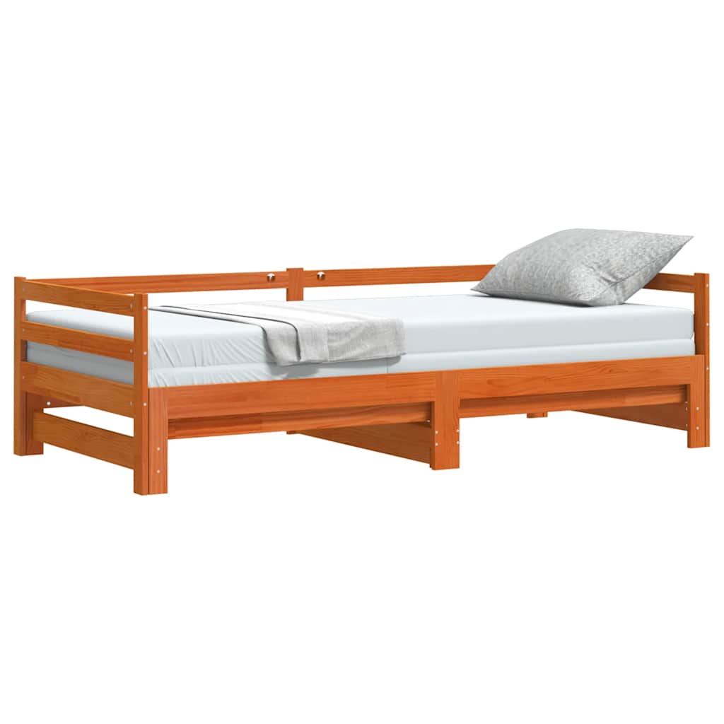 vidaXL Tagesbett Ausziehbar ohne Matratzen 90x190 cm Massivholz