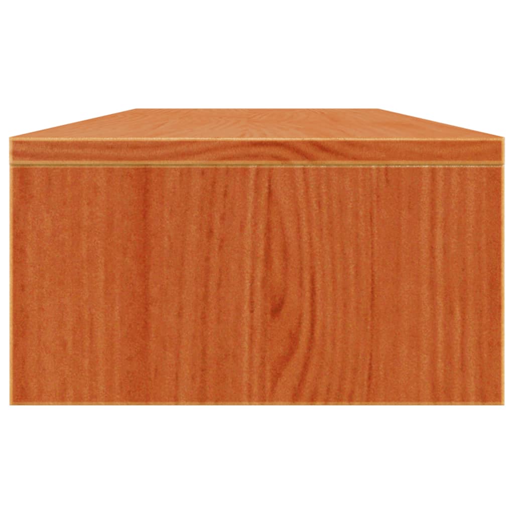 vidaXL Monitorständer Wachsbraun 100x24x13 cm Massivholz Kiefer