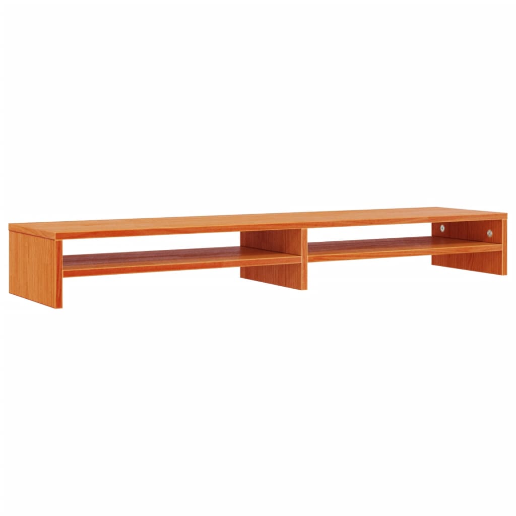 vidaXL Monitorständer Wachsbraun 100x24x13 cm Massivholz Kiefer