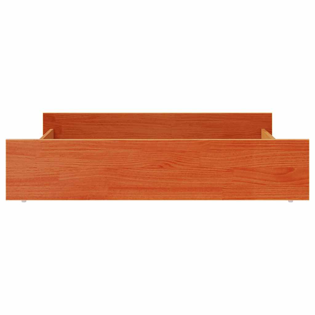 vidaXL Bettschubladen 2 Stk. Wachsbraun Massivholz Kiefer
