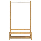 vidaXL Kleiderständer mit Ablagen 103x40x183 cm Bambus
