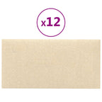 vidaXL Wandkopfteilen 12 pcs Creme 30 x 15 cm Stoff